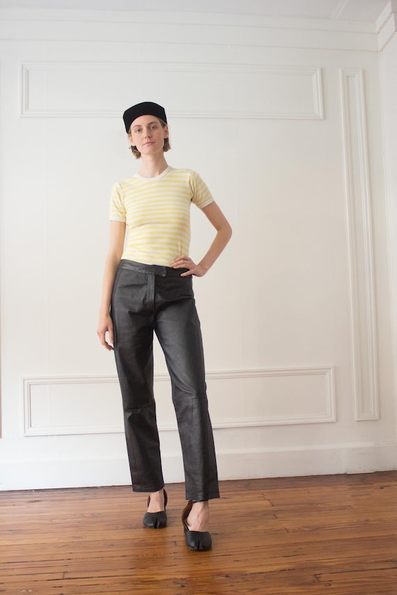 1990s Bagatelle Black Leather Pants