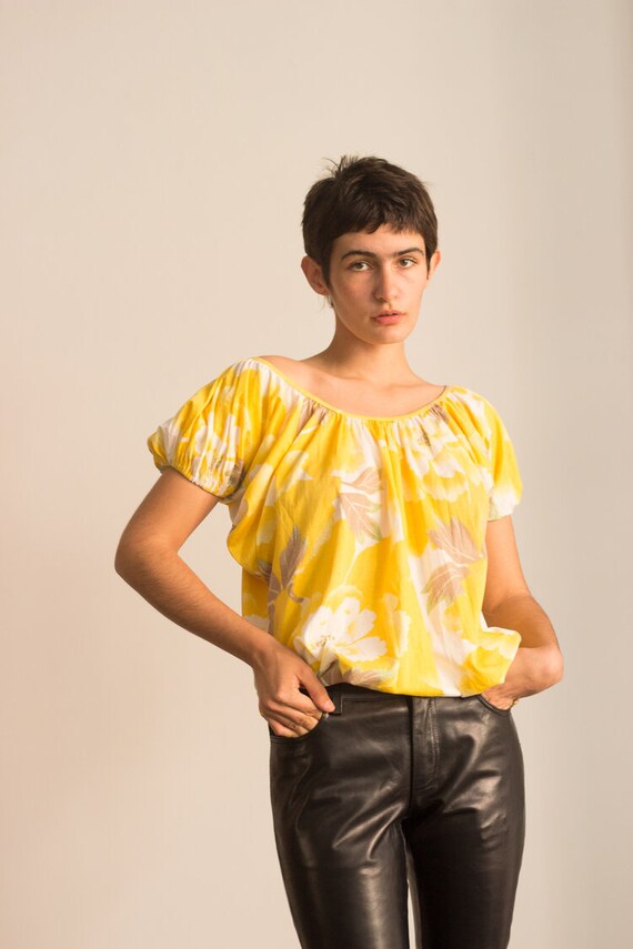 1980s Kenzo Paris Cotton Jersey Peasant Top