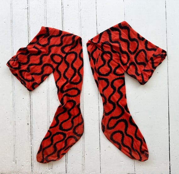 1981 Vivienne Westwood Pirate Collection Squiggle Print Cotton