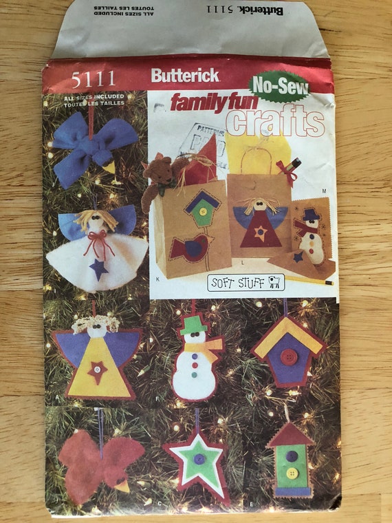 Download Butterick Pattern 5111 No Sew Family Fun Christmas Crafts Etsy PSD Mockup Templates