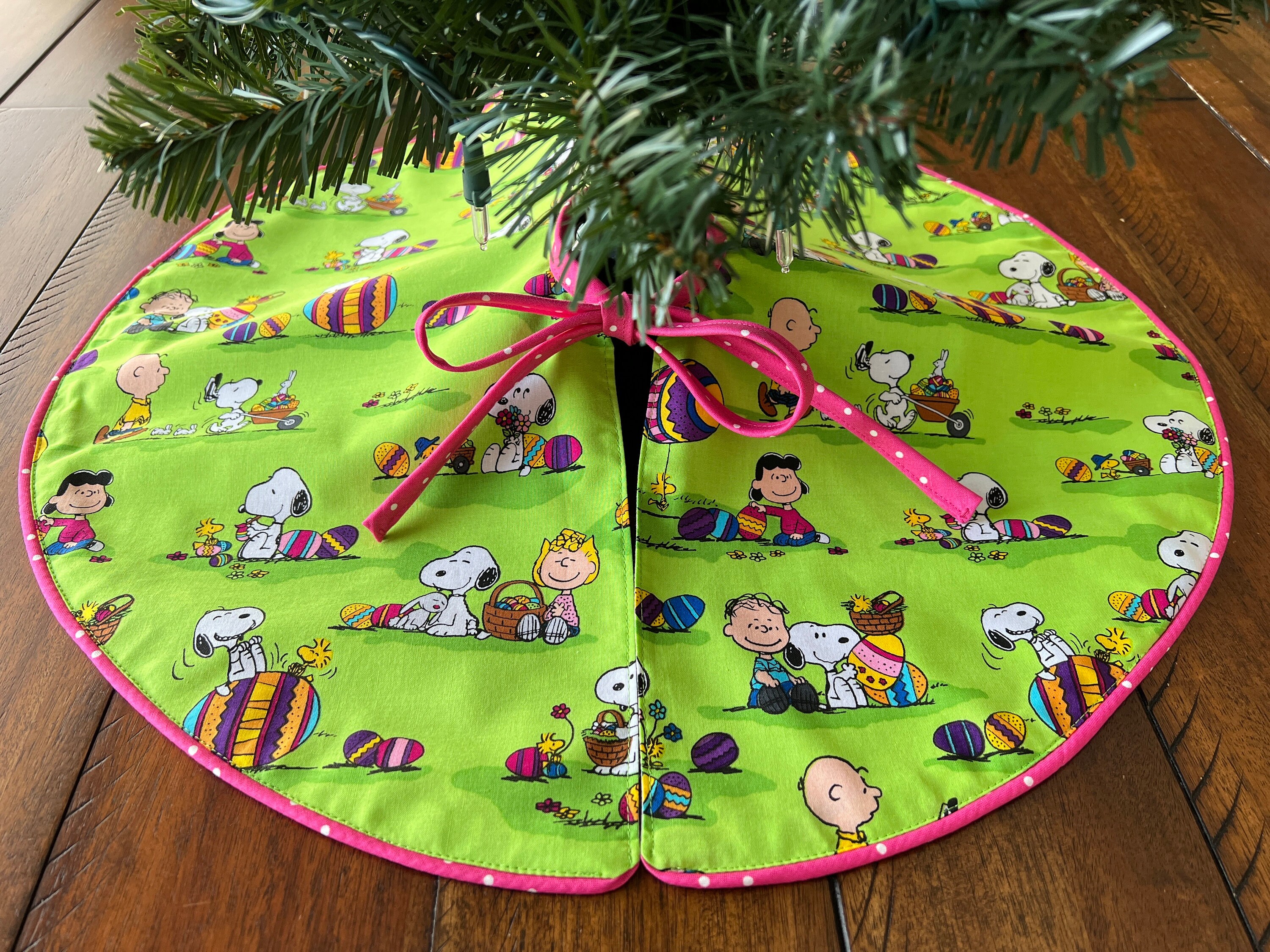 Spring Easter Tree Skirt Made in Bright & Colorful Peanuts Etsy