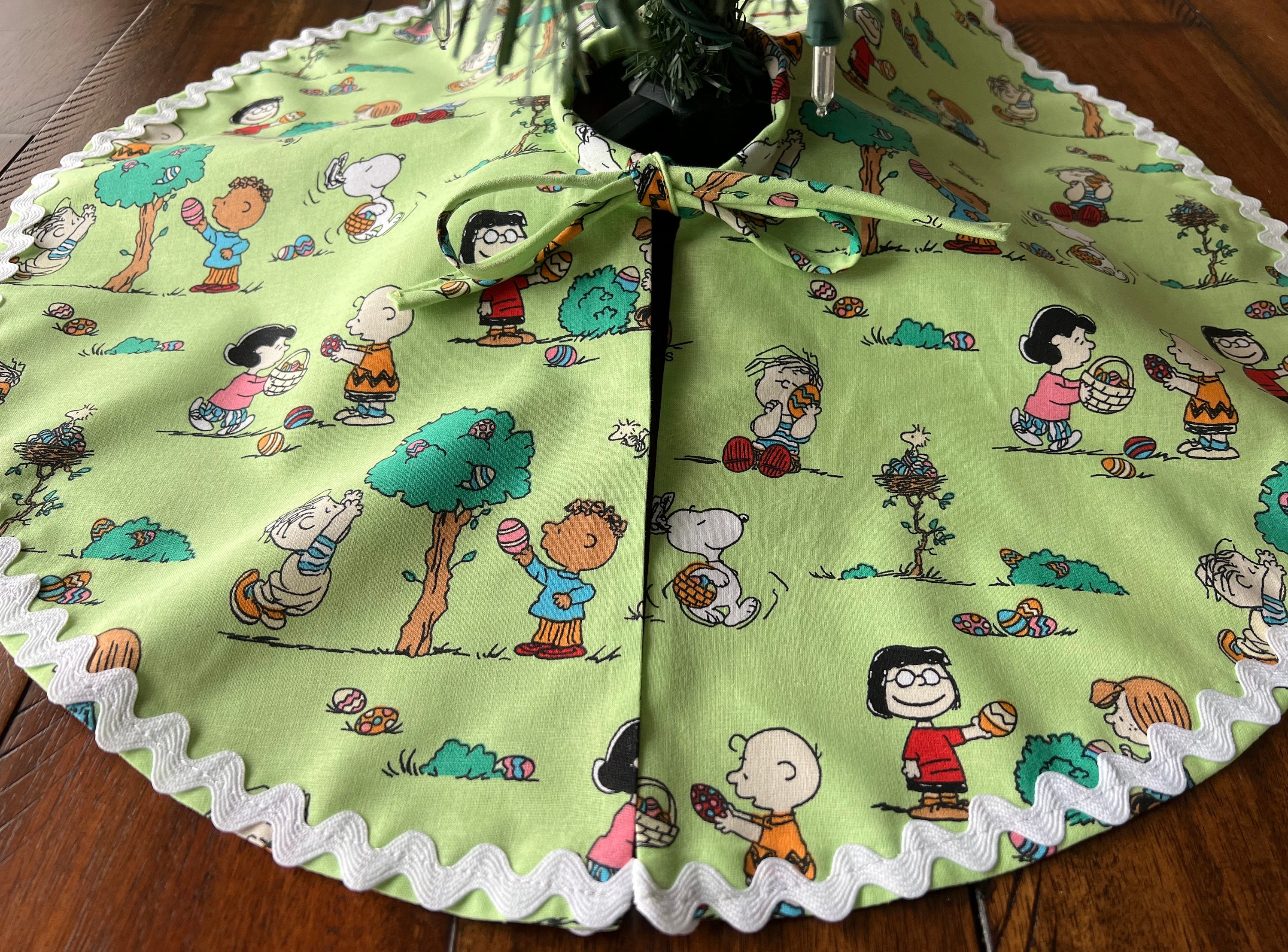 Small Tree Skirt for Spring & Easter. Peanuts Print With Etsy