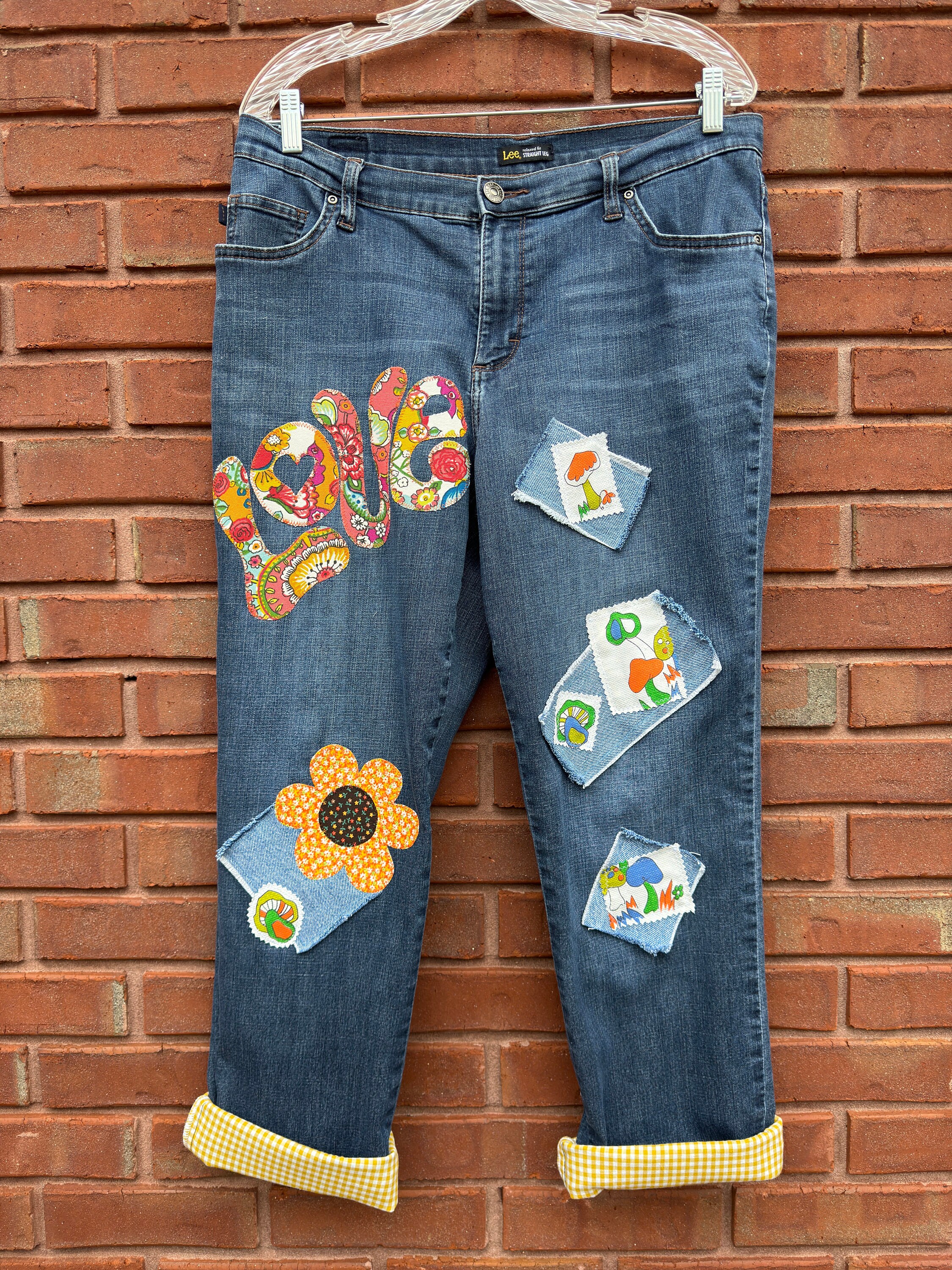 【AAKE】(Lining brushed) FLOWER PATCH DENIM Flower Patch Denim Pants – Twisted Mule Mercantile