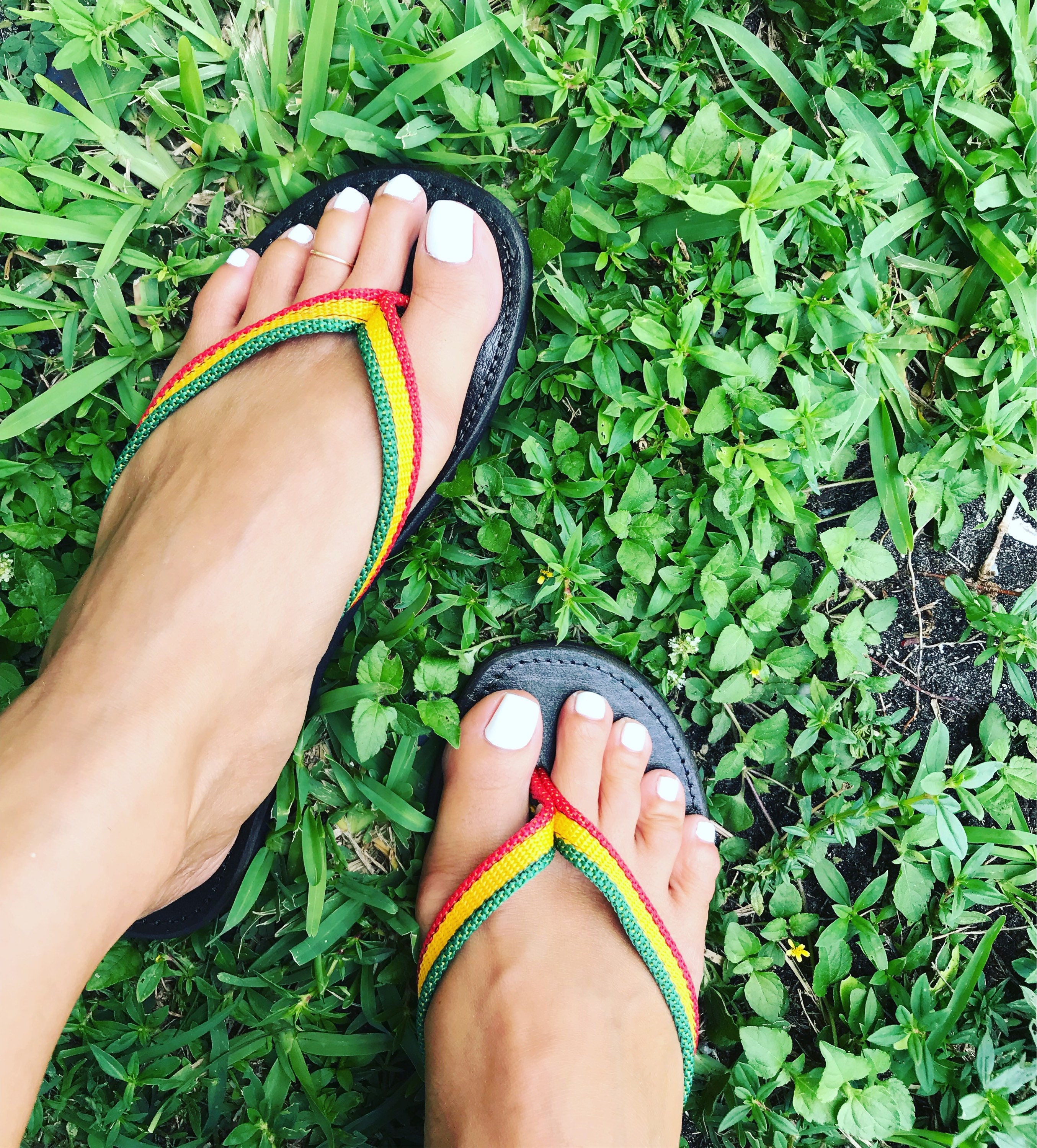 Rasta Flip Flops - Etsy