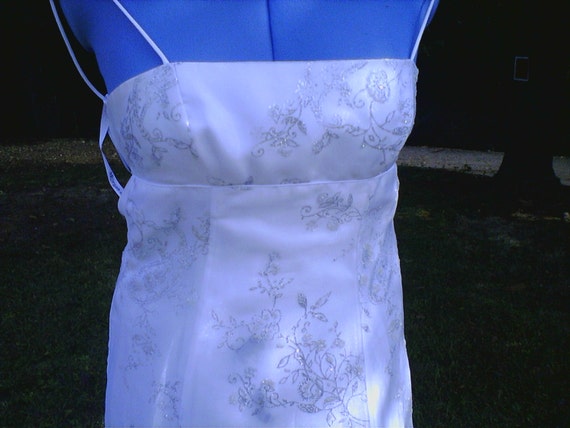 white shimmery dress
