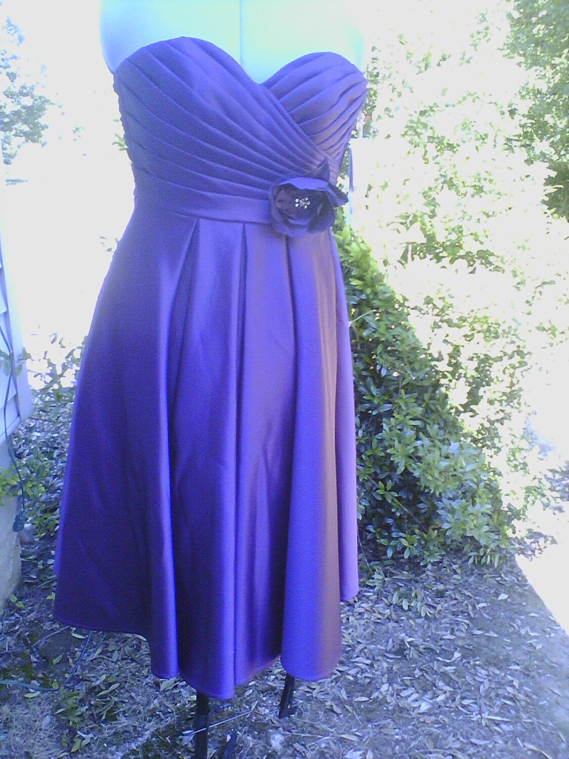 SALE NWT Eggplant Bridesmaid/semi Formal Satinlike Dress by Etsy