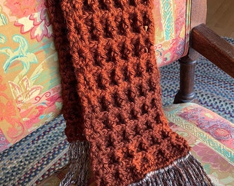 Beginner Waffle Stitch Crochet Scarf Pattern