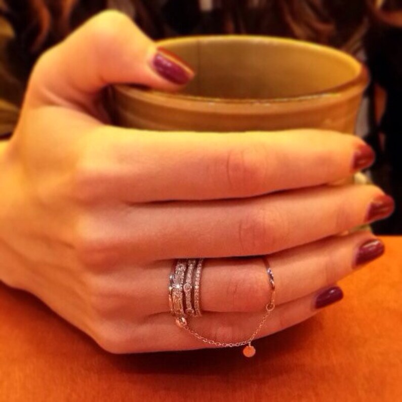 Stackable Rose Gold Ring Sterling Silver Stacked Ring | Etsy