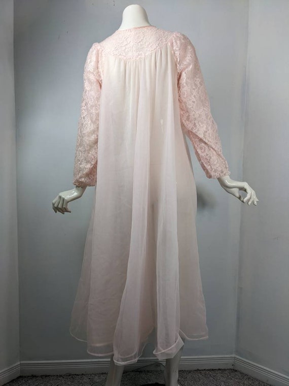 Vintage Sheer robe, 1960s house robe, chiffon hou… - image 5