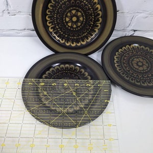 Vintage Mikasa Majora Terazzo Stoneware Salad side Plates - 3- , vintage kitchen dishware, retro kitchen decor,