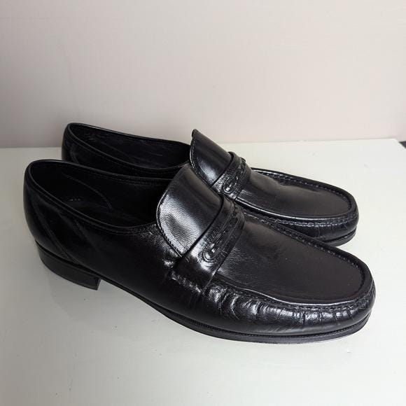 Florsheim Como Black Leather Dress Loafers SZ 11 Worn 1X Como Moc Toe Strap Loafer Men main image 3