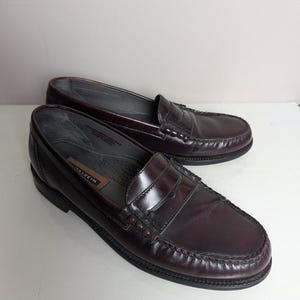 Men’s Florsheim Victor Slip-On Loafers Burgundy Leather Size 11 Classic Dress Shoes
