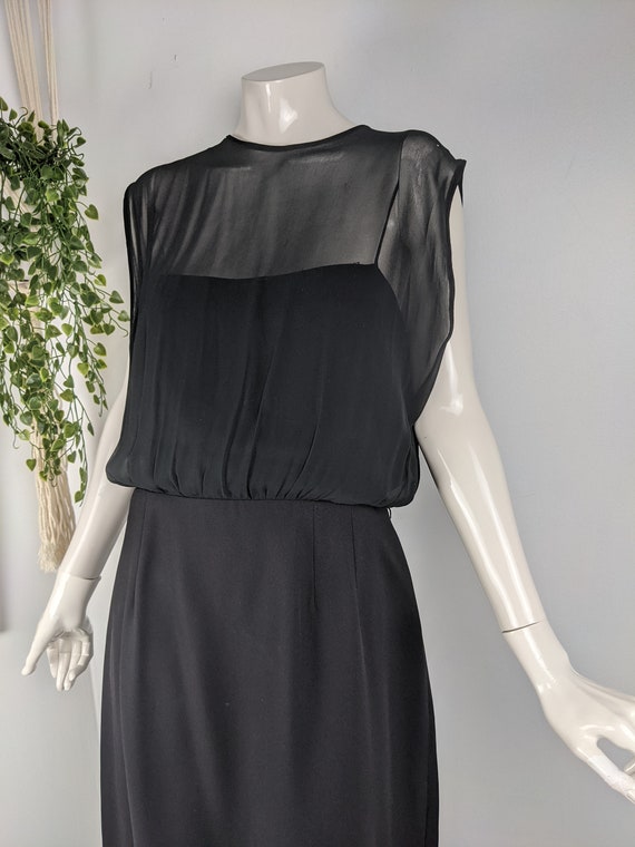 vintage 60s black dress, little black dress, shee… - image 3