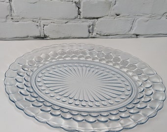 Anchor Hocking Bubble Blue oval serving plates 12"