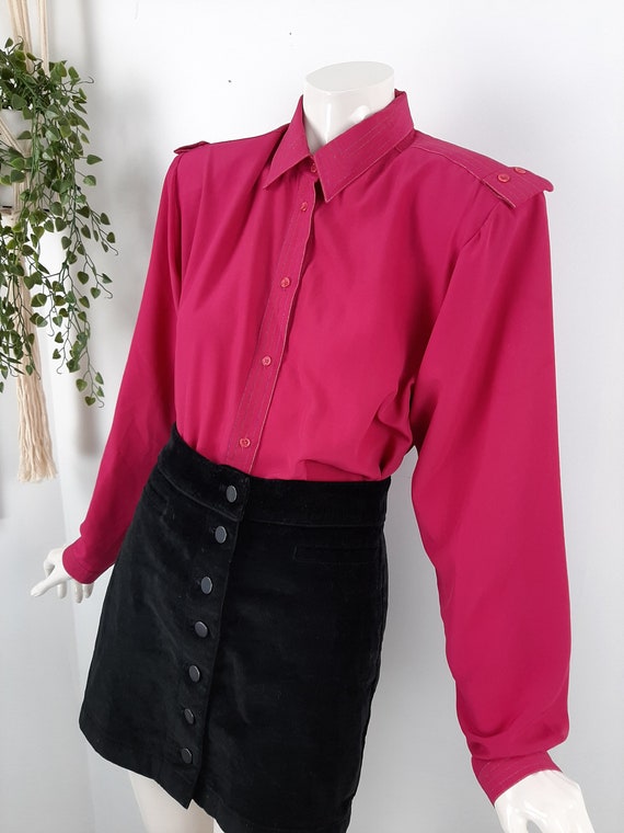 de estilo militar vintage blusa rosa bordado - México