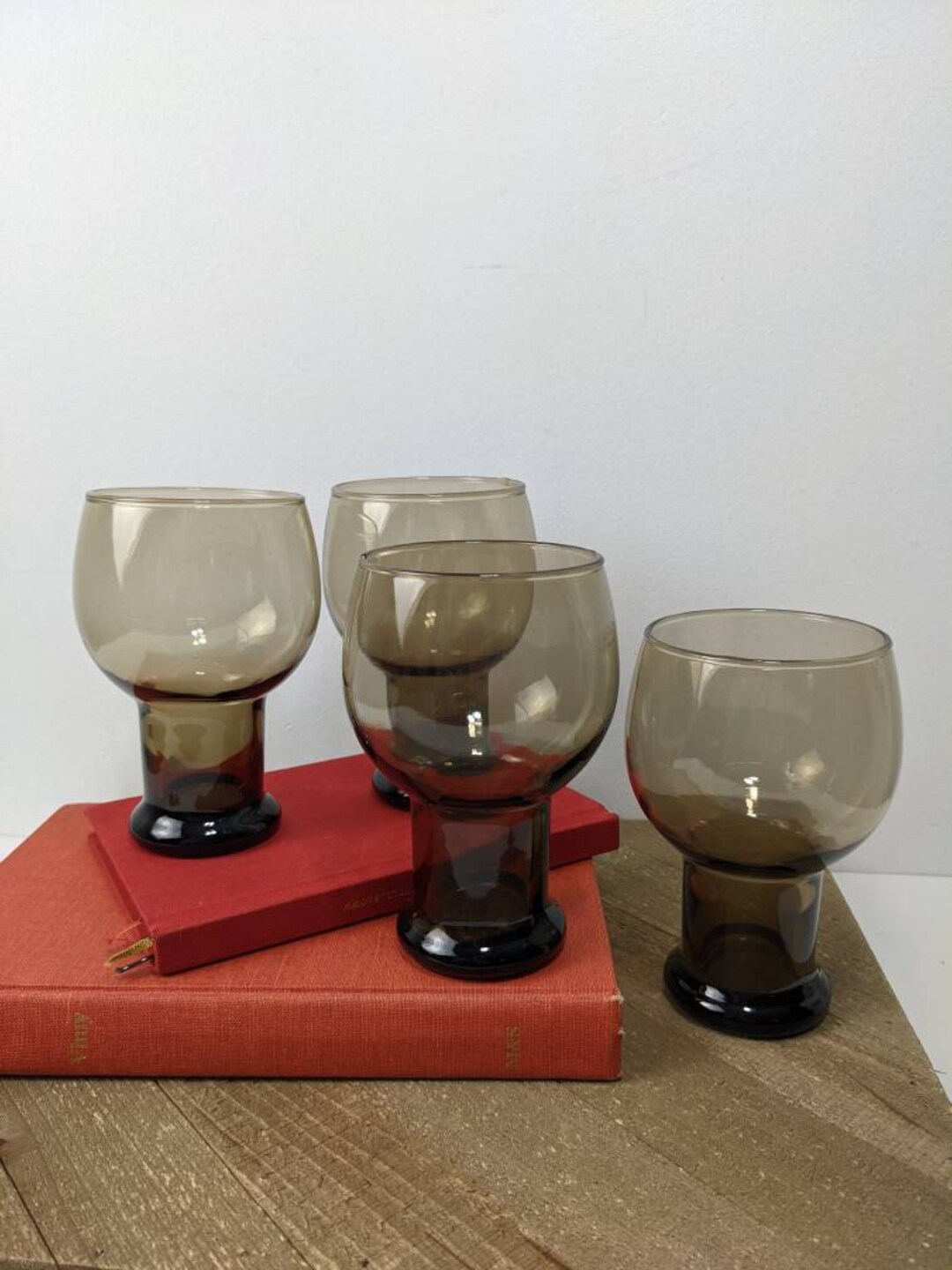 Libbey Stax Smoke Brown Glasses Beer Steiners Smokey Brown Etsy