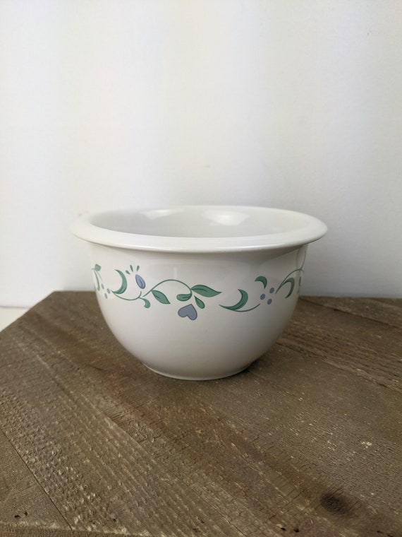 2 Corelle Coordinates Stoneware Nesting Bowls Blue Striped 1 Quart And