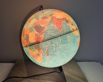 Luminária Vintage Scan Globe Denmark com Base em Acrílico de 25 cm - Estilo Moderno de Meados do Século XX