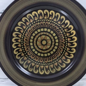 Vintage Mikasa Majora Terazzo Stoneware Chop plate 12&quot;, serving plate, vintage kitchen dishware, retro kitchen decor,