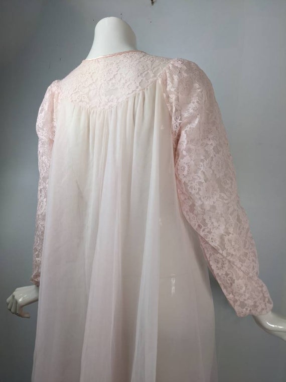 Vintage Sheer robe, 1960s house robe, chiffon hou… - image 7