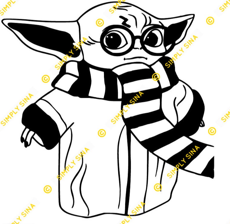 Download Baby Yoda Harry Potter | Etsy