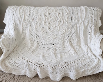 King Size Heirloom Handmade Blanket/wedding or bridal gift/heirloom