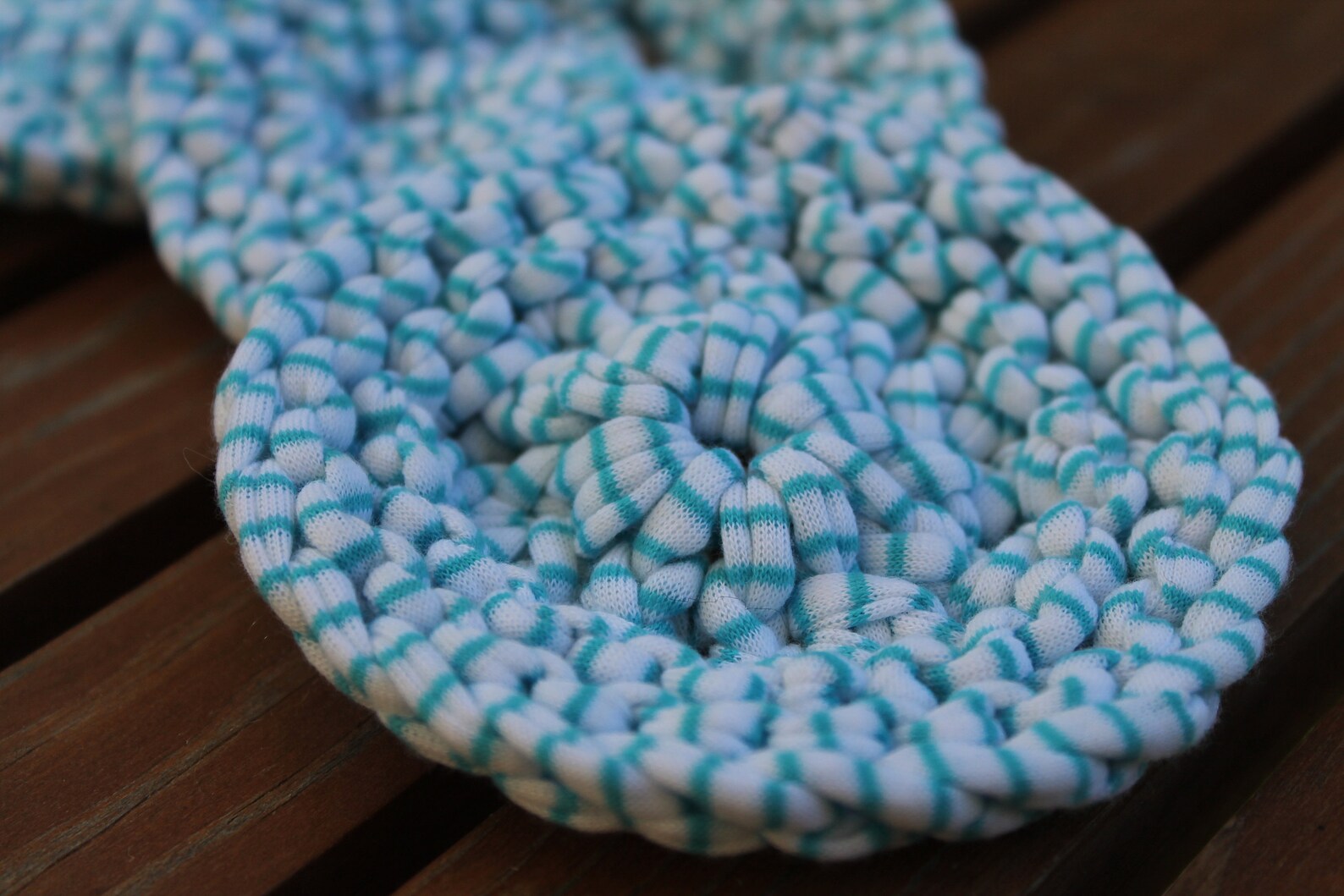Blue Round Circular Loom Knit Coasters Coaster Set Clearance Etsy