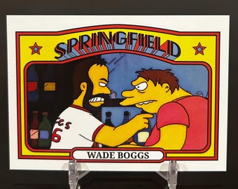 Wade Boggs Custom Simpsons Baseball Card - Springfield Isotopes