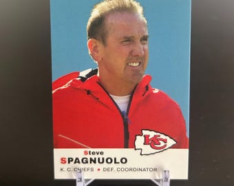 Steve Spagnuolo Kansas City Chiefs Custom Retro Football Card