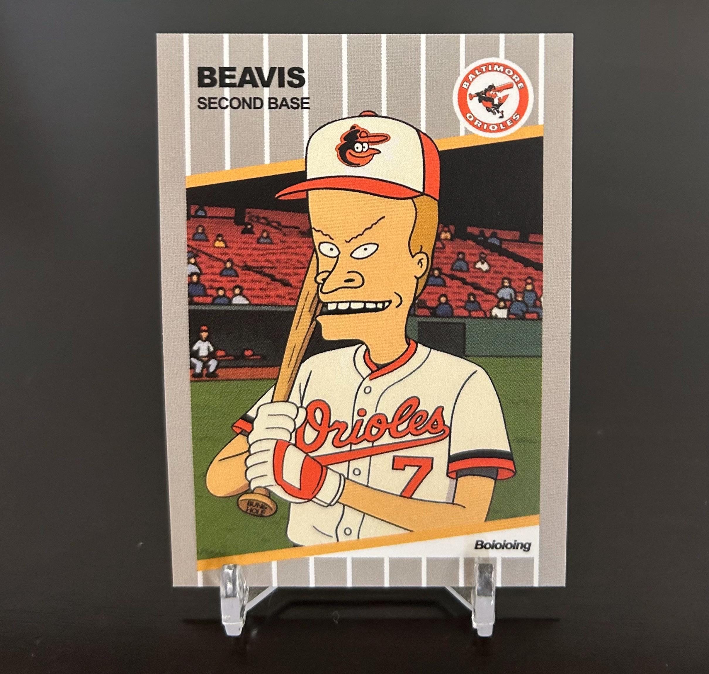 BEAVIS 1989 Billy Ripken Custom Parody Baseball Card - Baltimore