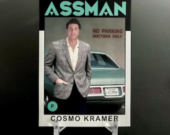 SEINFELD Cosmo Kramer ASSMAN -  Custom Parody Baseball Card