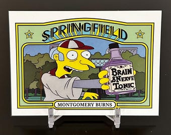 Montgomery Burns Custom Simpsons Baseball Card - Springfield Isotopes