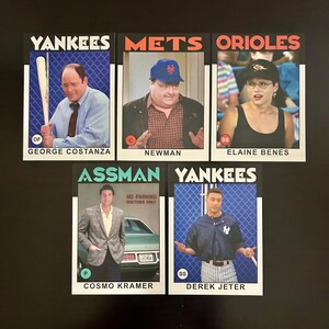 Seinfeld George Costanza 1963 Parody Baseball Card - Vintage Style ACEO Art Card
