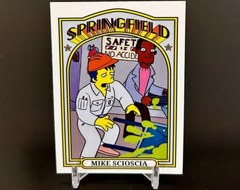 Mike Scioscia Custom Simpsons Baseball Card - Springfield Isotopes