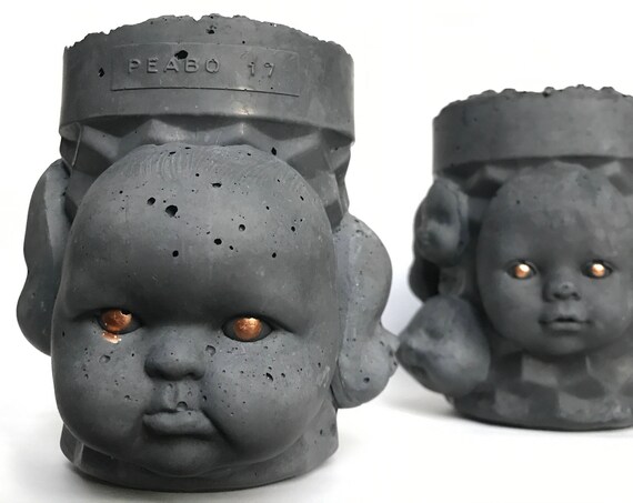 PeaboZombie Baby Doll Heads Planter - Hypertufa