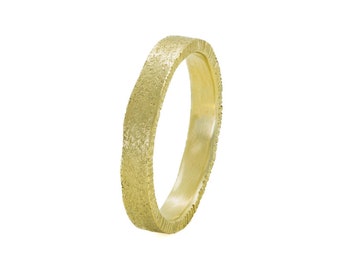 Women's 14K Gold Uneven Edge Textured Band