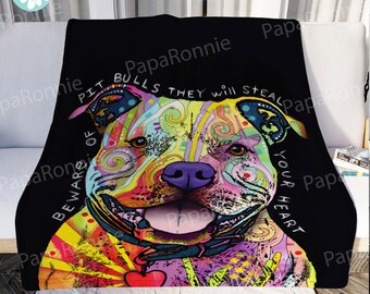 pitbull throw blanket