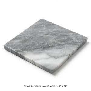Vogue Gray Marble Square Handmade Tray/Trivet Available in various sizes 6" to 18" perfect centerpiece Free Shipping