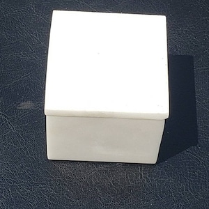 Handmade Marble Box 3&quot; x 3&quot; Refined White Marble beautiful brilliant white (personalization available)
