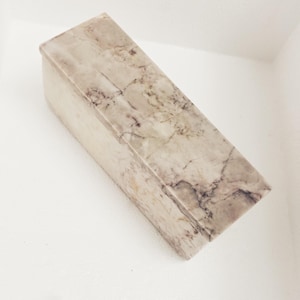 Dynasty Cream marble box weekly pill box 7"×2 1/4" height 2 3/8" box with weakly pill organizer FREE SHIPPING image 2