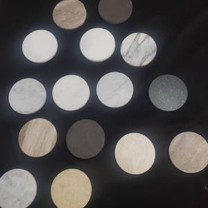 Handmade Coasters Marble and Granite Coasters in many colors and stone types set of 4 round,  square, or 2 of each