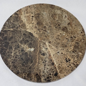 Emperador Dark Marble Trivets,  Hot plate. Perfect to protect your table from hot pots and pans 12" diameter, also square, and triangle.