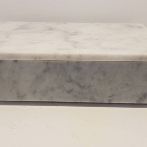 Handmade Bianco Carrara Marble Box 8&quot;×5&quot; height 2 1/2&quot; or message for custom size (personalization available) Free Shipping