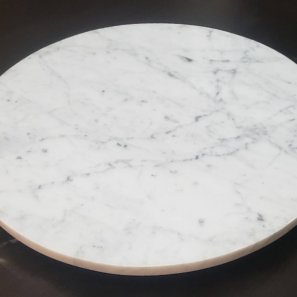 Handmade Bianca Carrara Marble Lazy Susan 8" -  18" diameter perfect for an elegant addition for your table FREE SHIPPING.