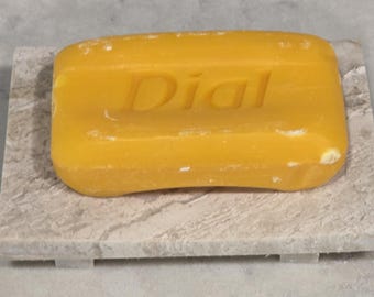 Handmade Marble soap dish available in many stone types canoe style shape solid or with drainage holes elegant bathroom addition.