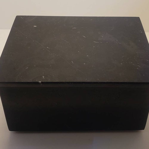 Handmade Nero Marquina Black Marble Box 8