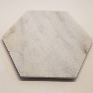 Handmade Ocean Silver Marble Hexagon  Tray/Trivet Available in various sizes 6&quot; to 11 1/2&quot; perfect centerpiece Free Shipping