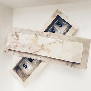 Dynasty Cream marble box weekly pill box 7"×2 1/4" height 2 3/8" box with weakly pill organizer FREE SHIPPING image 3