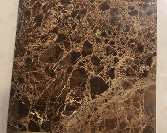 Große Emperador Dark Marble Untersetzer / Tischplatten / Dekorative Marmorstücke in vielen Formen und Größen KOSTENLOSER VERSAND