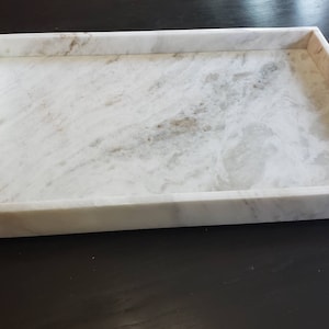 Handmade Bianco Orion serving tray  22"×14" height 2" large elegant serving tray or a beautiful centerpiece to your table or bar service.
